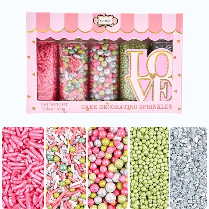 Confect Love Party Sprinkles – Edible Cake Decorating Mix by CONFECTTHECAKEDECORATINGCO