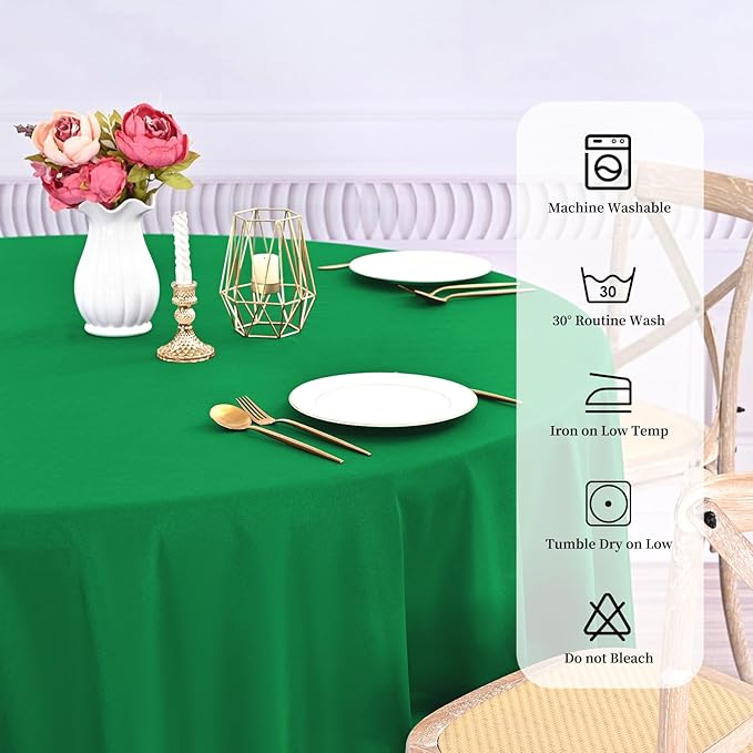 10 Pack Green Round Tablecloths - Image 4