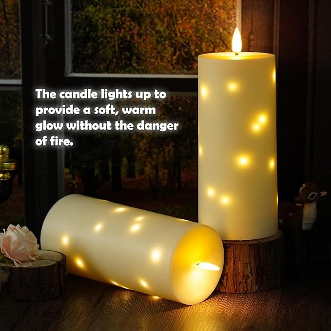 4" x 10" Large Outdoor Waterproof Flickering Flameless Candles - Image 4
