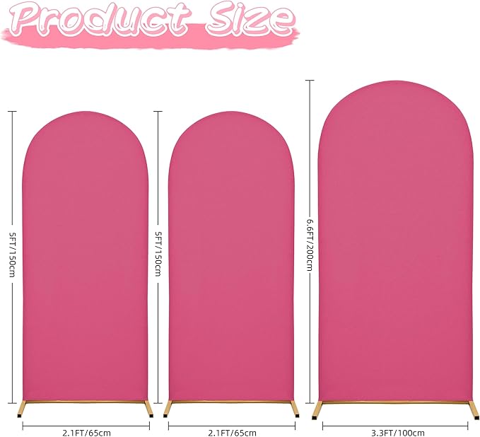 6.6FT Wedding Arch Covers Arch Backdrop Cover Arch Stand Covers Set Arch Cover - Image 5