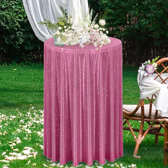 Fitable Fuchsia Sequin Tablecloth - Image 4