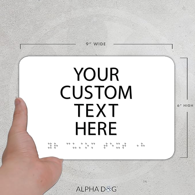 ALPHA DOG ADA SIGNS Custom ADA Compliant Braille Sign, Tactile Text, Raised - Image 2