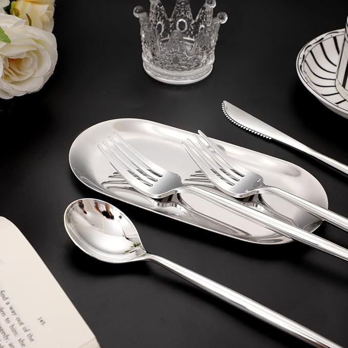 SUT 300Pcs Silver Plastic Cutlery, 100 plastic Spoons, 100 plastic Knives Heavy - Image 6