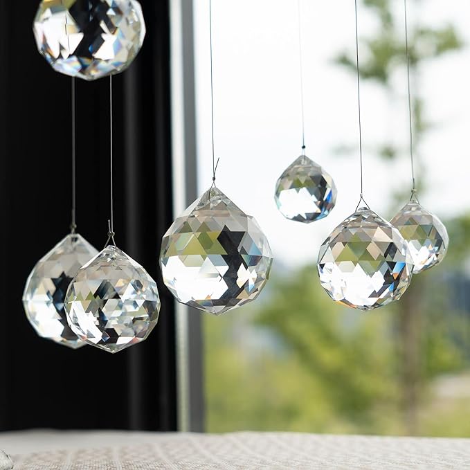 Crystalsuncatcher 10pcs Crystal Glass Ball Chandelier Prisms Pendants Parts - Image 7