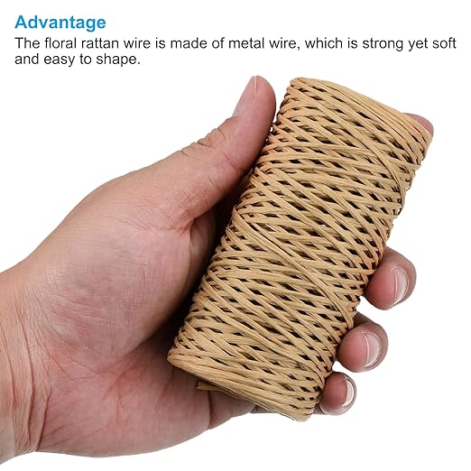PATIKIL 164 Feet Floral Bind Wire Wrap Twine, 1mm Florist Wire Iron Wire Paper - Image 4
