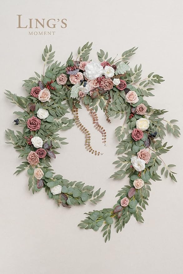Ling's Moment 9FT Eucalyptus and Willow Leaf Garland - Image 4