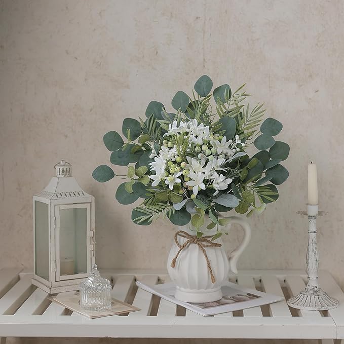 FOTEEWL 75 Pcs Artificial Greenery Stems Box Set, - Image 4