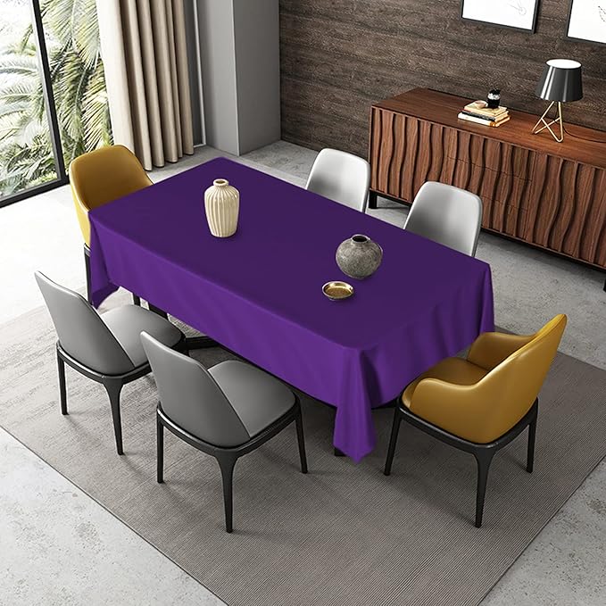 Fitable Rectangle Tablecloth Stain and Wrinkle Resistant Washable Polyester - Image 3