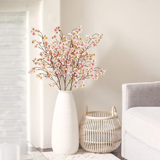 Uieke Silk Cherry Blossom Branches, 40.5in Artificial Cherry Blossom Flowers - Image 5