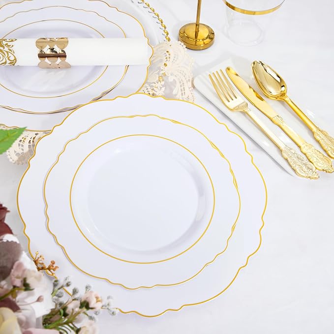 350 Pieces Gold Disposable Plates - Image 5