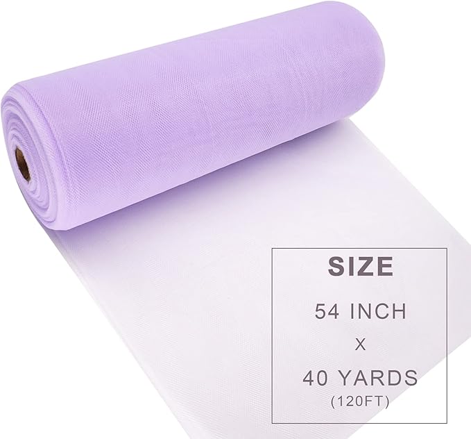 Lavender Tulle Fabric Roll Spool Bolt Large Tulle Wedding Party Decoration - Image 3