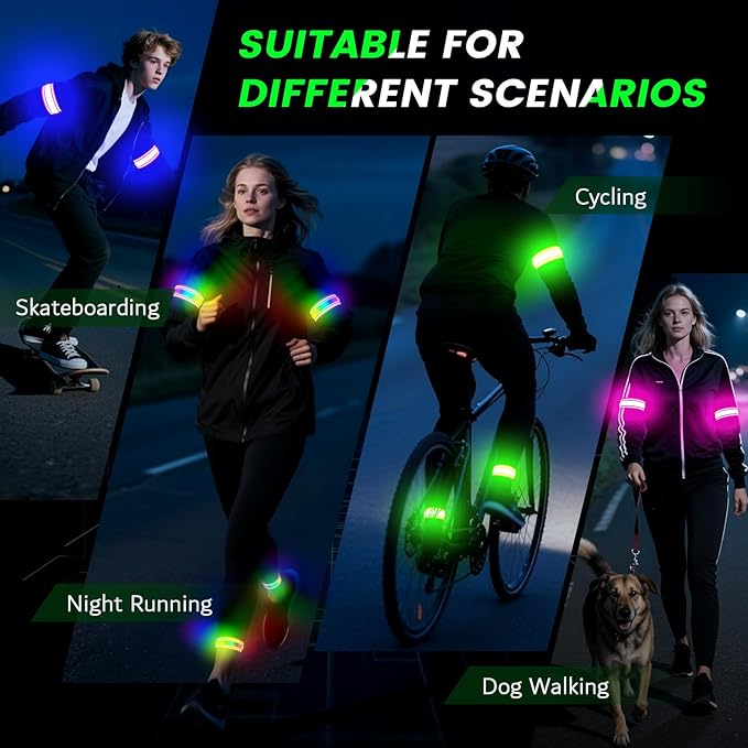 LED Armband for Running, Light Up Arm Bands for Night Walking Running, - Image 7