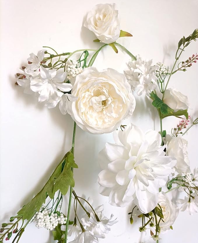 Peony Garland, Rose Flower Vine, Arch Flowers, Floral Garland - Image 2