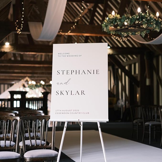 Welcome Wedding Sign Personalized, Luxury Wedding Sign Decorations Signage 12" - Image 3