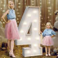 4FT Marquee Light Up Numbers 4, Party Decoration Large Marquee Light Up Letters by Teebloom