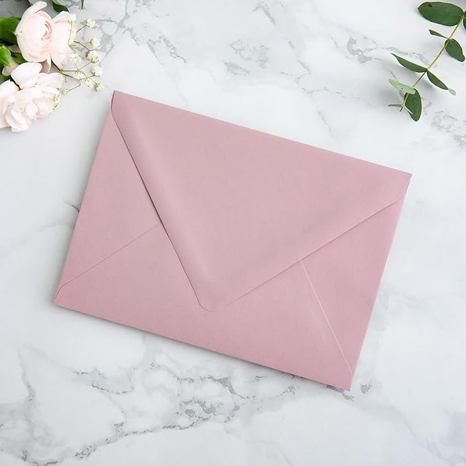 PONATIA 50PCS A7 Euro Flap Envelopes, 5.25 x 7.25'' Liner Envelope - Image 8