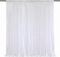 White Iridescent Sequin Curtains 10ftx10ft Photo Booths Backdrop by QueenDream