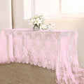 LuoluoHouse Pink Lace Table Cloth 60x120inch Tablecloth by LuoluoHouse