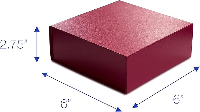 CECOBOX - Gift Boxes with Lids for Presents 6"x6"x2.75" - Matte, Collapsible - Image 3