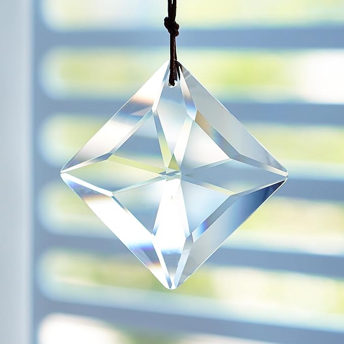 HDCRYSTALGIFTS 2PCS 50mm Clear Crystal Sun Catcher Prisms, Hanging Suncatchers - Image 6