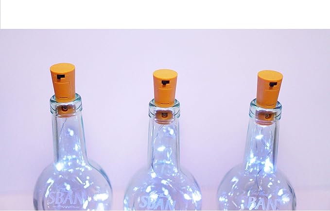 12 Pack 20 LED Wine Bottle Cork Lights, Fairy Mini String Lights Copper Wire - Image 4