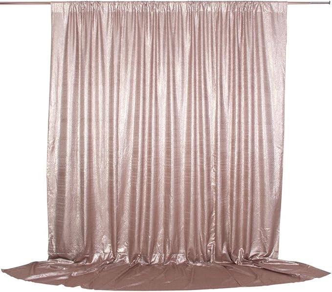 Poise3EHome 8Ft x 8Ft Champagne Sequin Backdrop, Glitter Thick Satin Sequin - Image 7