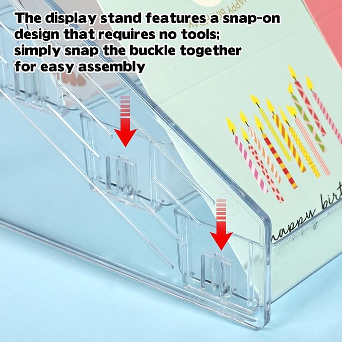 2 Pack 7 Tier Acrylic Card Display Stand, 7-tiers Versatile Display - Image 3