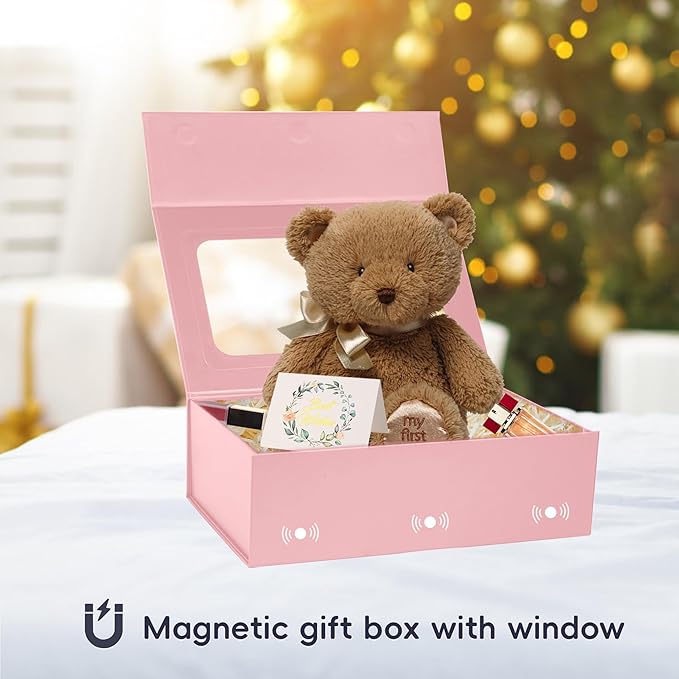 Pink Large Gift Boxes with Window, 13.5"x9"x4.3" Bridesmaid Boxe - Image 6