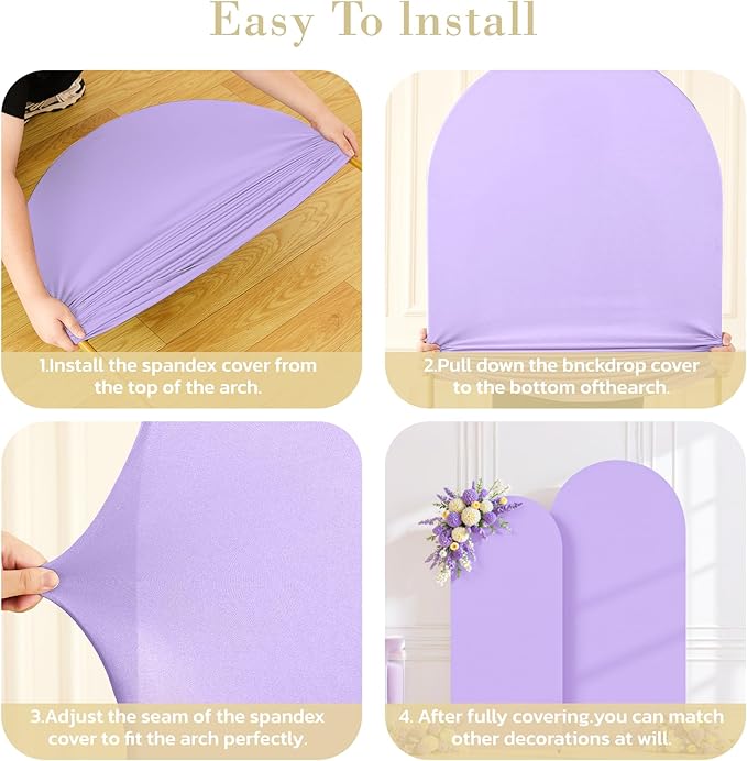 Purple Lavender Arch Backdrop Cover - Image 7