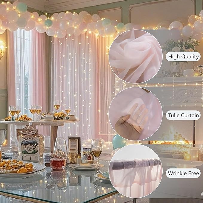 10×10ft Tulle Backdrop Curtains - Image 5