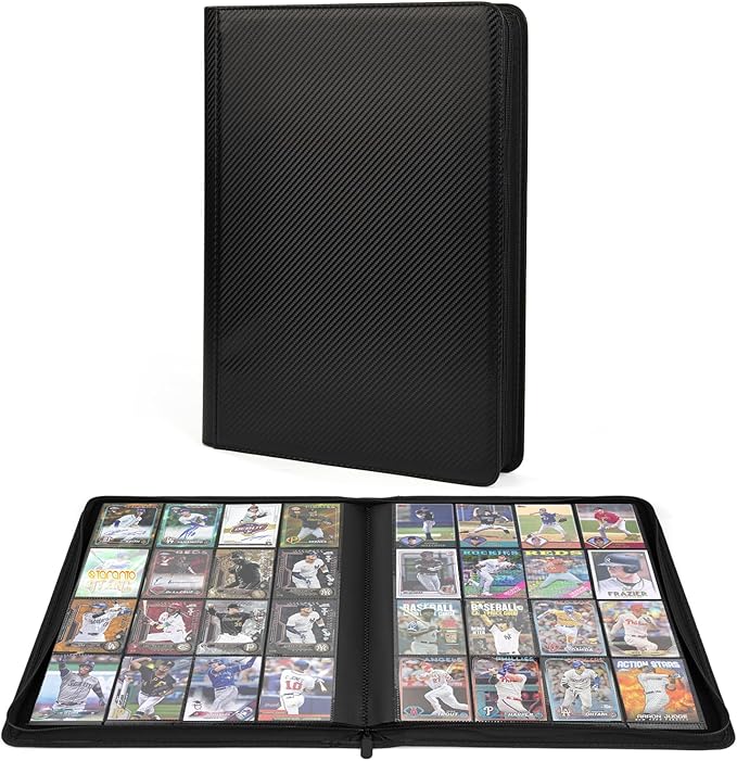 Premium 1000+ Pockets Trading Card Binder, 16-Pocket Ringless Side-Loading Album by Unknown