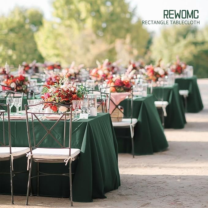 6 Pack Hunter Green Tablecloths - Image 5
