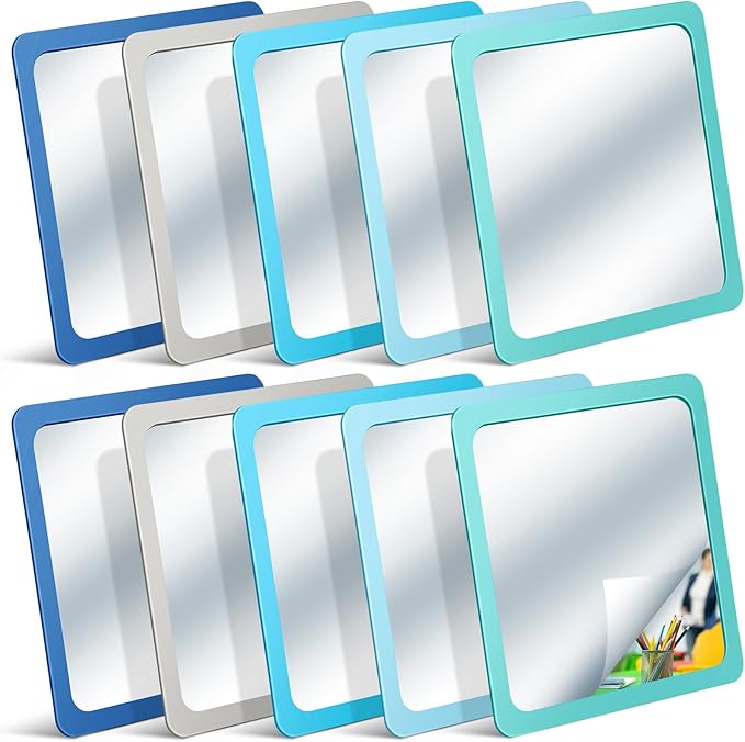 Dandat 10 Pcs Small Mirrors for Kids 6 x 6 Inch Square Shatter Proof Reflector by Dandat