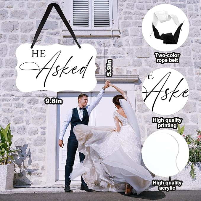 2 Pcs Acrylic Wedding Sign, Ring Bearer Sign, Rustic Wedding Decor Signs - Image 3