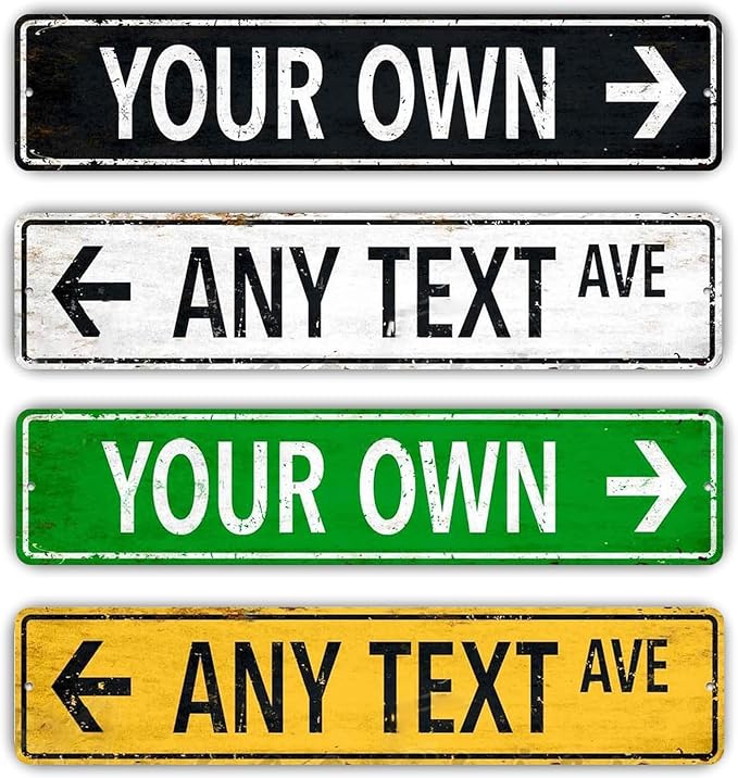 Custom Signs Outdoor Metal, Personalized Street Sign by SignSigts