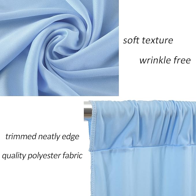AK TRADING CO. 10 feet Wide x 12 feet Long IFR Polyester Backdrop Drapes - Image 6