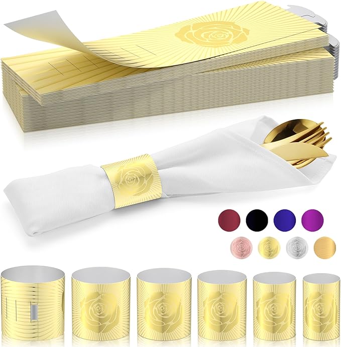 Polymer Material Reusable Napkin Band, Glue-Free Tear-Proof Water Resistant by Unknown