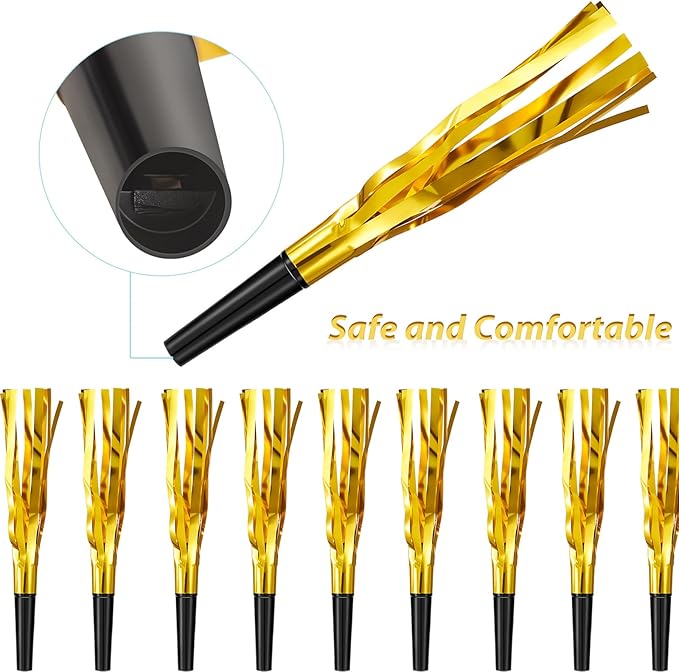 200 Pcs Party Blowers Noise Makers Party Horns Blowout Clappers Noisemakers - Image 2