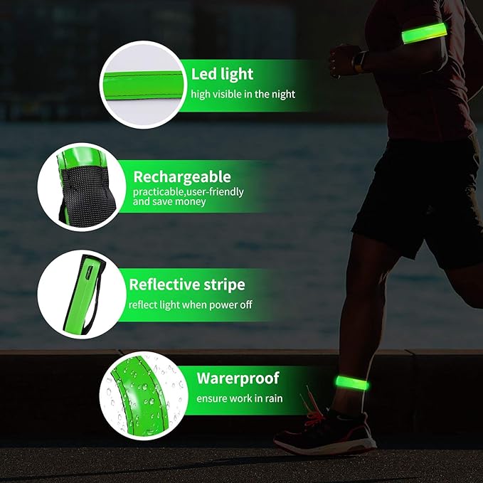 Rechargeable LED Armband for Running, Light Up LED Armband, High Visibility - Image 5