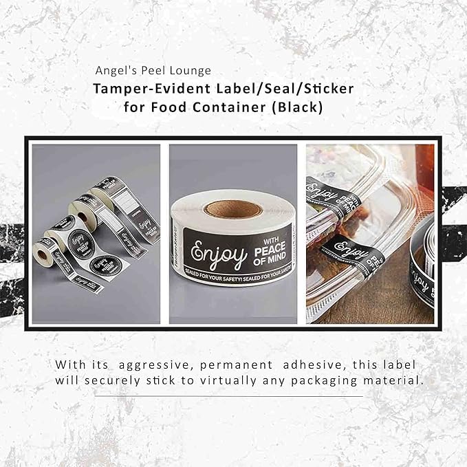 Angel's Peel Lounge Tamper Proof Stickers Roll — Tamper Evident Stickers - Image 4