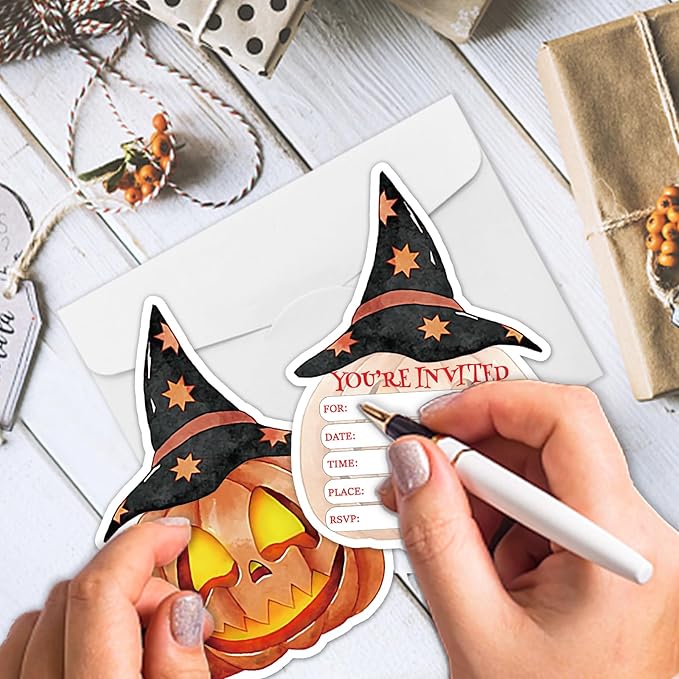 REWIDPARTY 15 Sets Halloween Invitations - Image 5