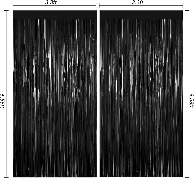 Black Foil Curtain Backdrop - Image 2