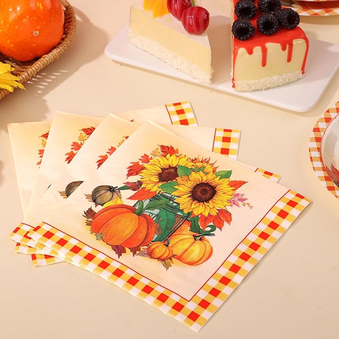 Sunflower Plates and Napkins Set - Image 5