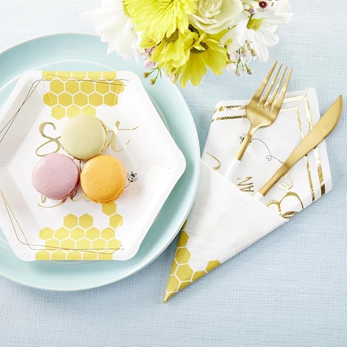 Kate Aspen Sweet as Can Bee 62 Piece Party Tableware Set - Image 8