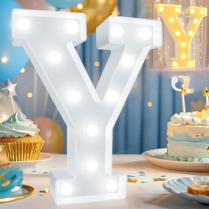 Pooqla LED Marquee Letter Lights, Warm White and Cool White Decorative Lighted by Pooqla