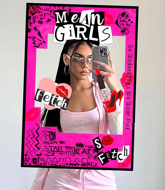 LaVenty Mean Girls Party Photo Booth Props Frame Mean Girls Party Decoration - Image 5