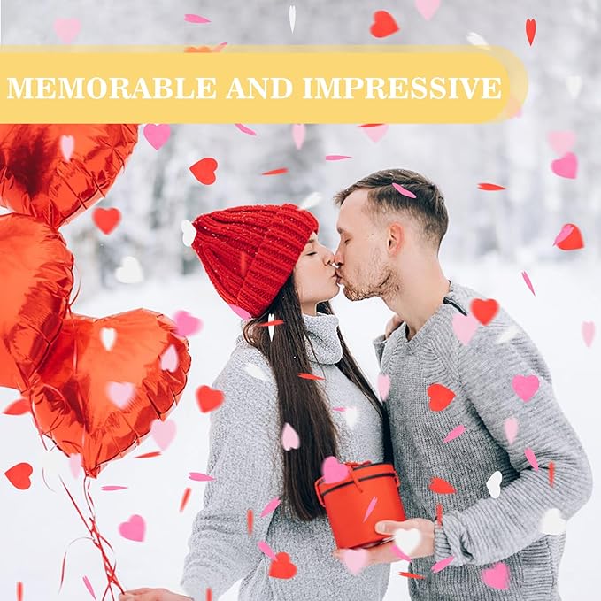5000Pcs Heart Paper Confetti, Large Table Confetti Hearts Shaped - Image 4
