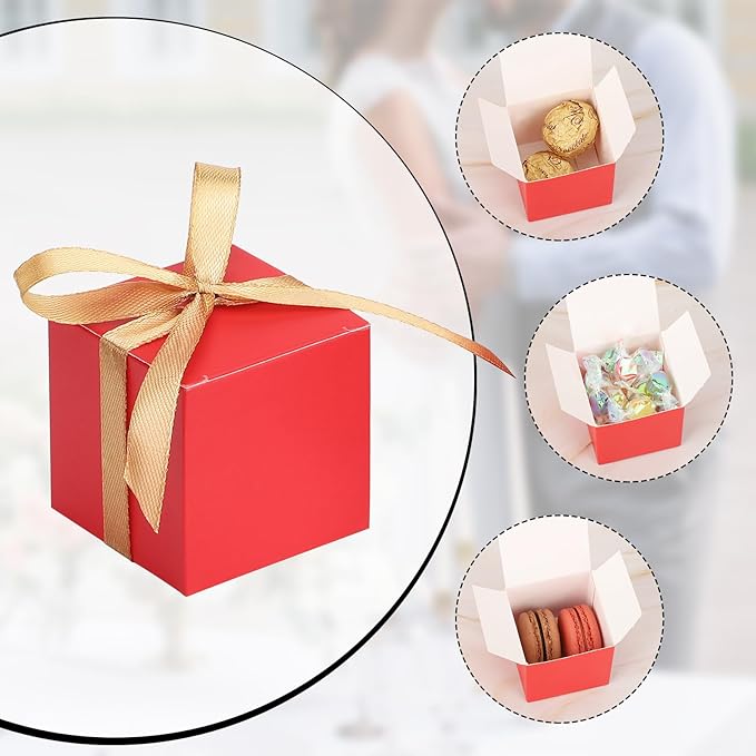 EUSOAR Favor Boxes, Mini Cube Soap Box Macaron Chocolate Container - Image 3