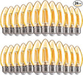 FLSNT 40W Equivalent LED Chandelier Light Bulbs, Dimmable Amber LED B11 E26 by FLSNT