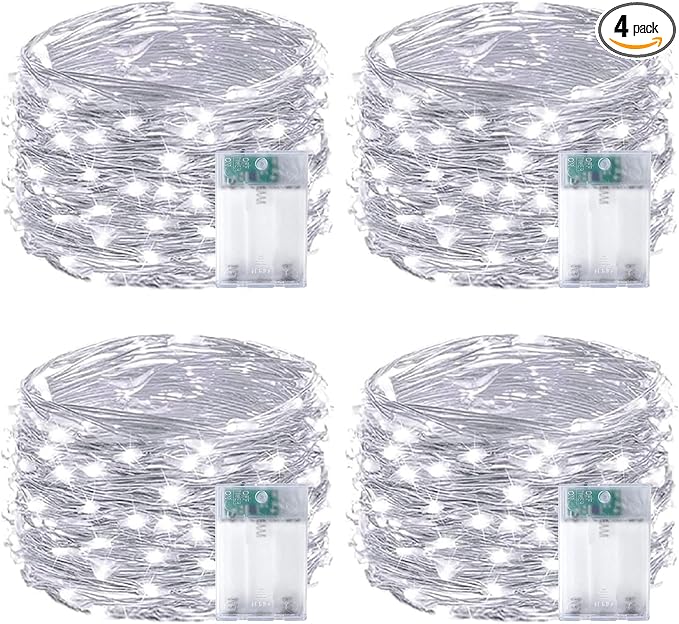 4-Pack Fairy Lights Battery Operated by EXF